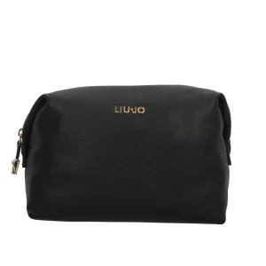 New Beauty Case Donna con Logo in Metallo e Chiusura Zip Donna Beauty Case