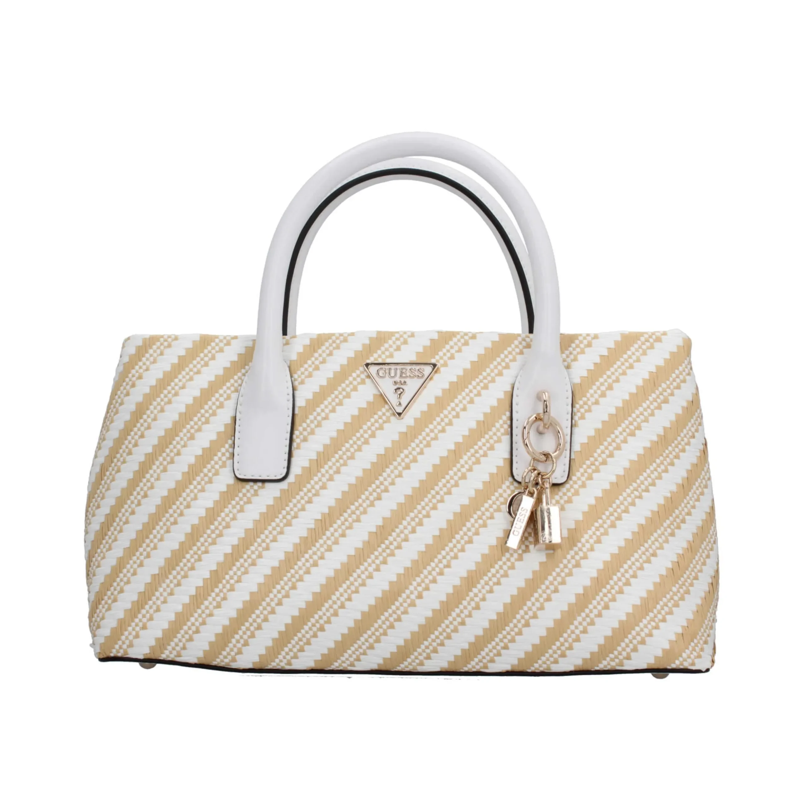 borsa_a_mano_guess_con_ef_4.webp Discount Borsa a mano con effetto intrecciato e charm decorativo Donna Borse A Mano