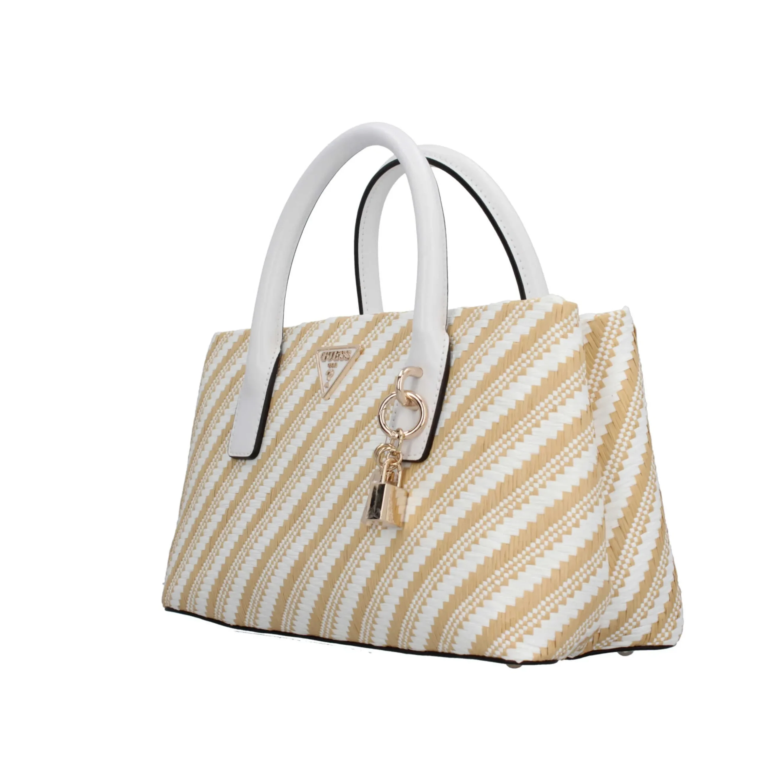 borsa_a_mano_guess_con_ef_5.webp Discount Borsa a mano con effetto intrecciato e charm decorativo Donna Borse A Mano