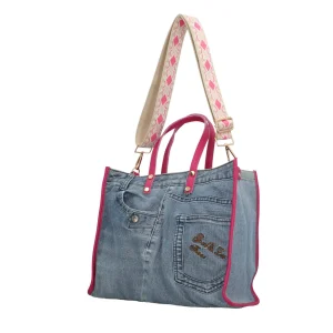 Outlet Borsa a mano in Denim Donna Borse A Mano