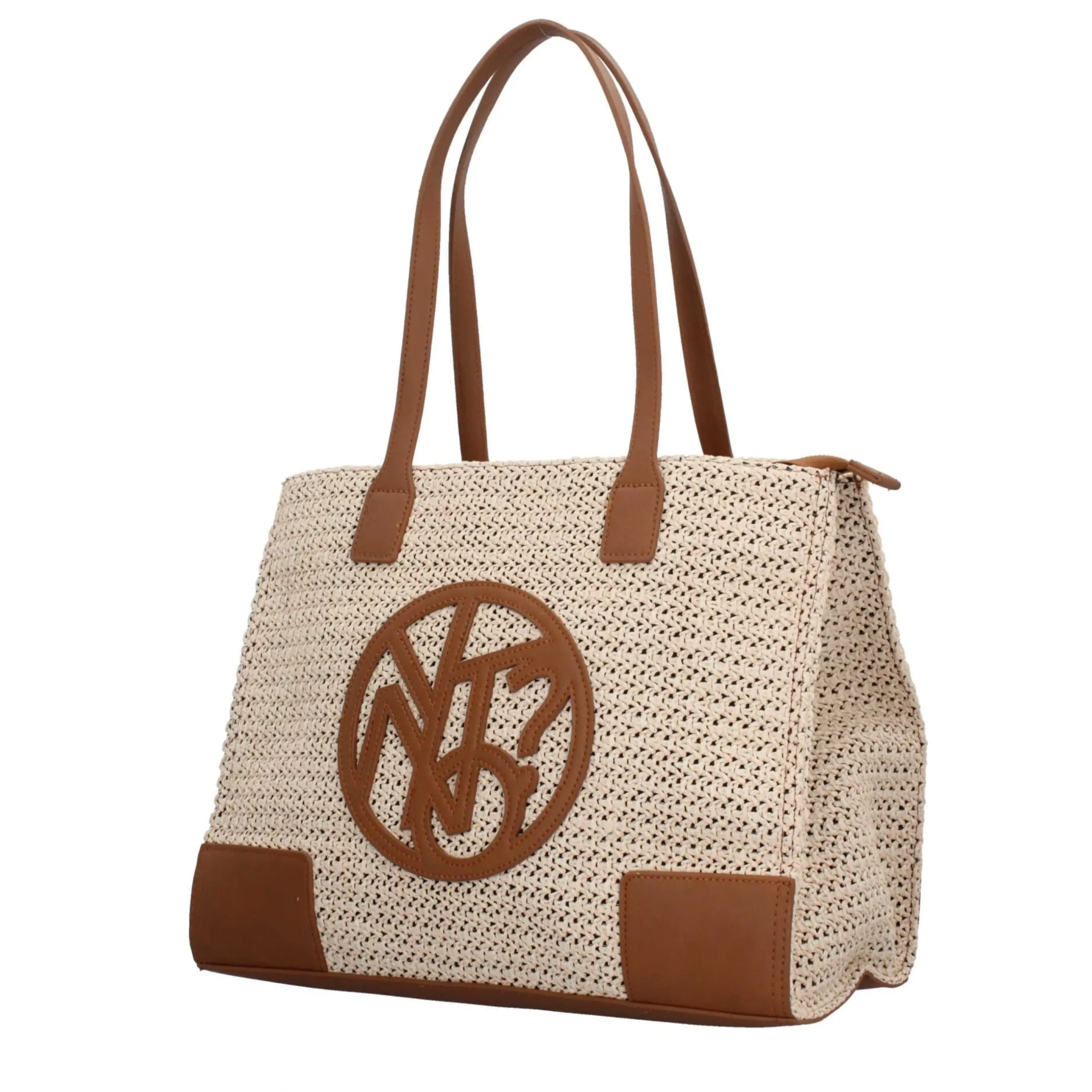 borsa_a_mano_y_not_in_tes_1.webp Clearance Borsa a mano Y Not in tessuto intrecciato con dettagli in ecopelle Donna Borse Mare