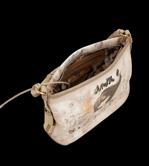 New Borsa a spalla con tracolla intrecciata e design artistico Donna Borse A Spalla