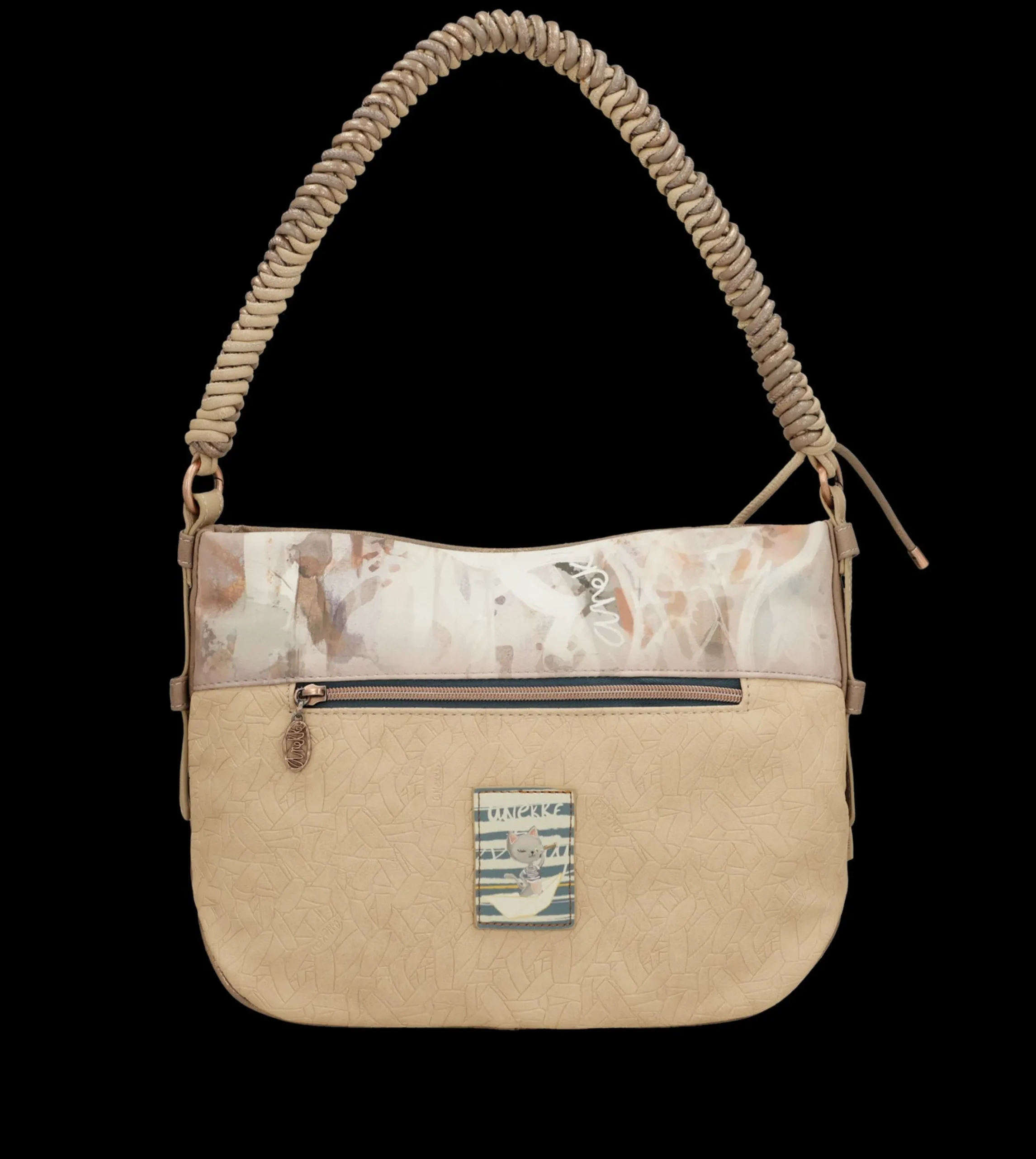 borsa_a_spalla_anekke_con_7.webp New Borsa a spalla con tracolla intrecciata e design artistico Donna Borse A Spalla