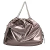 Sale Borsa a spalla con effetto lucido e manici a catena Donna Borse A Spalla