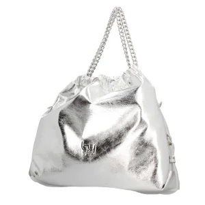 Sale Borsa a spalla con effetto lucido e manici a catena Donna Borse A Spalla