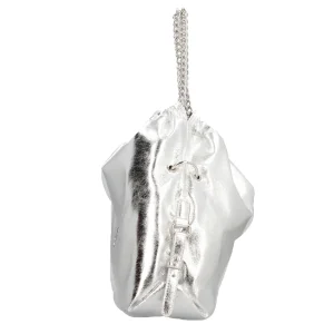 Sale Borsa a spalla con effetto lucido e manici a catena Donna Borse A Spalla