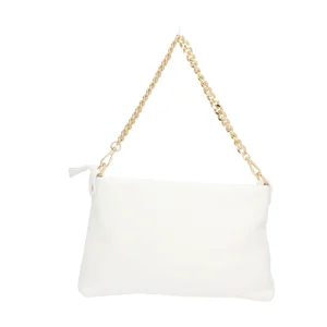 Clearance Borsa a spalla in vera pelle con catena Donna Borse A Spalla