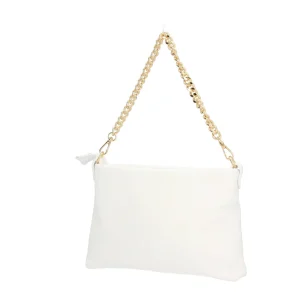 Clearance Borsa a spalla in vera pelle con catena Donna Borse A Spalla