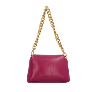 Outlet Borsa a Spalla in Pelle con Catena Donna Borse A Spalla