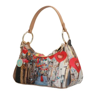 New Borsa a spalla Y Not Napoli Love Donna Borse A Tracolla