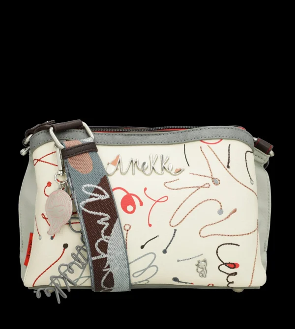 Outlet Borsa a tracolla compatta con design artistico Donna Borse A Spalla
