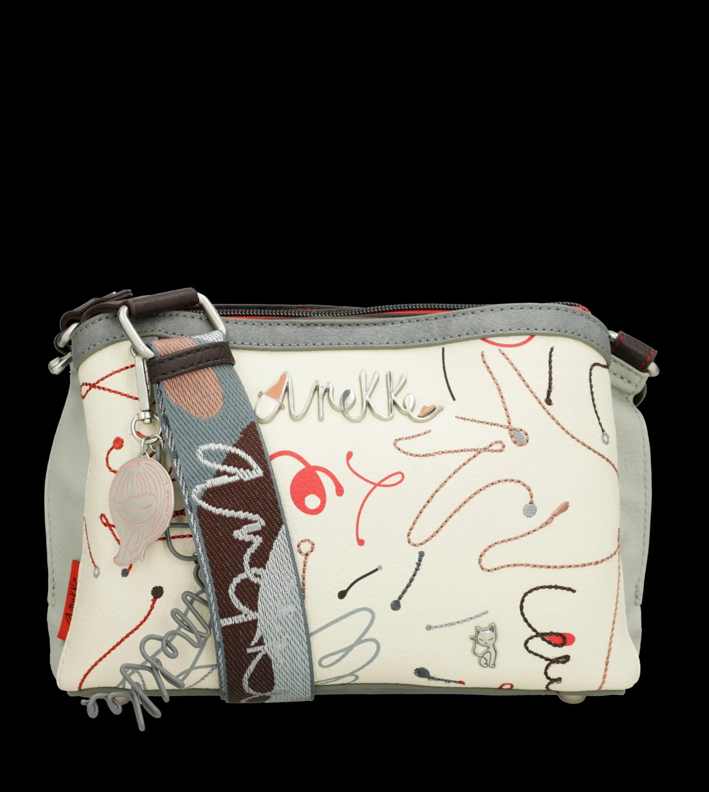 borsa_a_tracolla_anekke_c_0-1.webp Outlet Borsa a tracolla compatta con design artistico Donna Borse A Spalla
