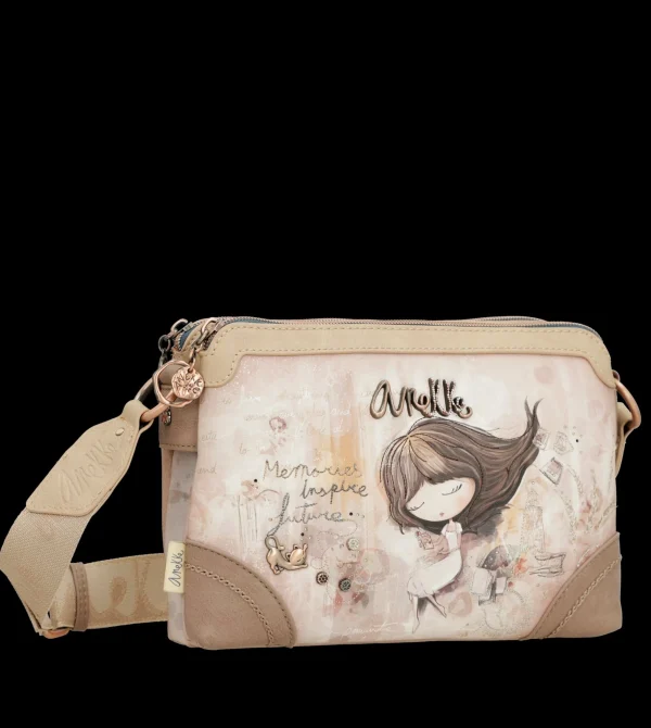 Outlet Borsa a tracolla compatta e raffinata con illustrazione esclusiva Donna Borse A Tracolla