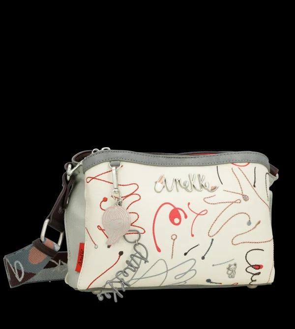 Outlet Borsa a tracolla compatta con design artistico Donna Borse A Spalla