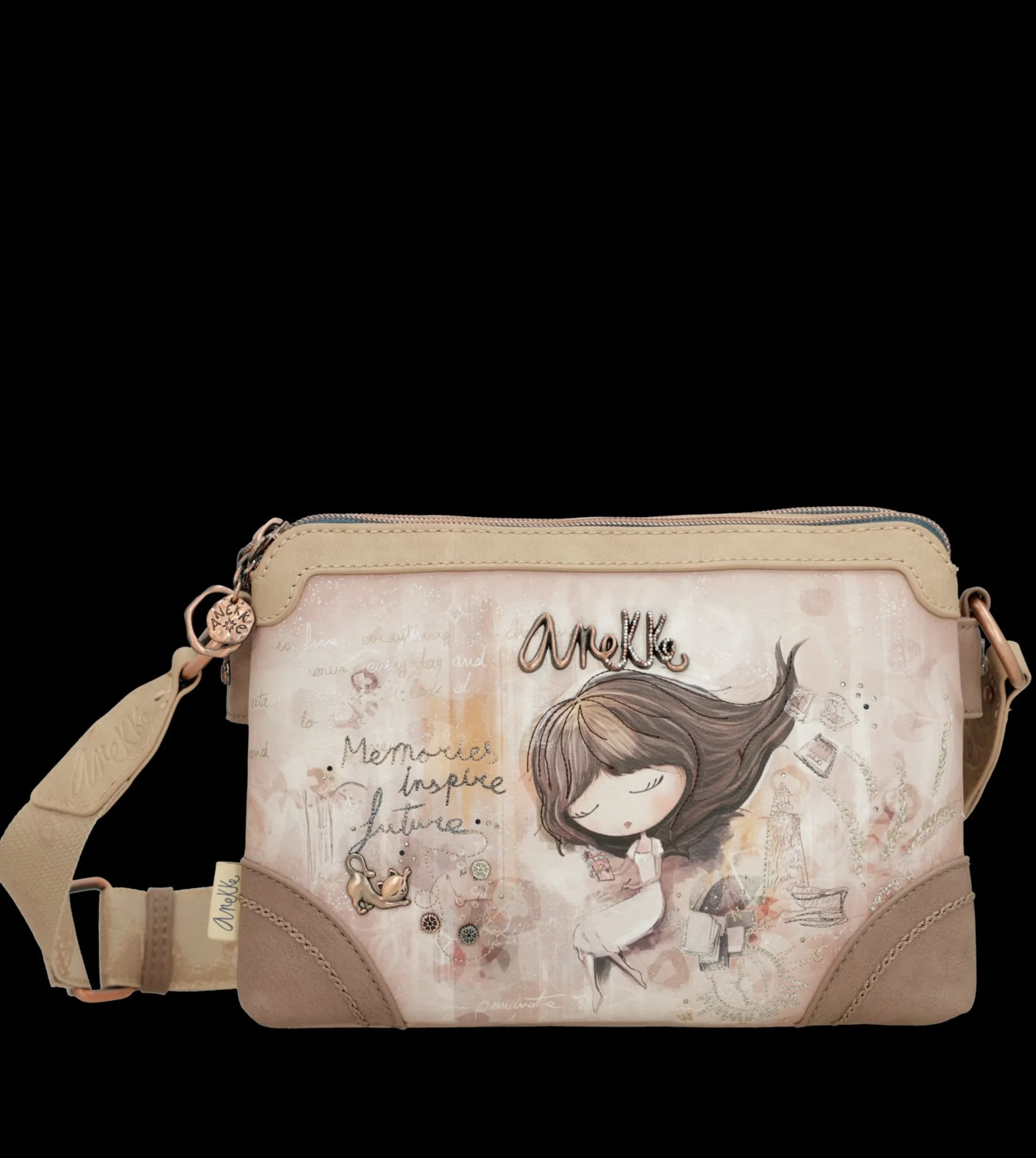 borsa_a_tracolla_anekke_c_1-7.webp Outlet Borsa a tracolla compatta e raffinata con illustrazione esclusiva Donna Borse A Tracolla
