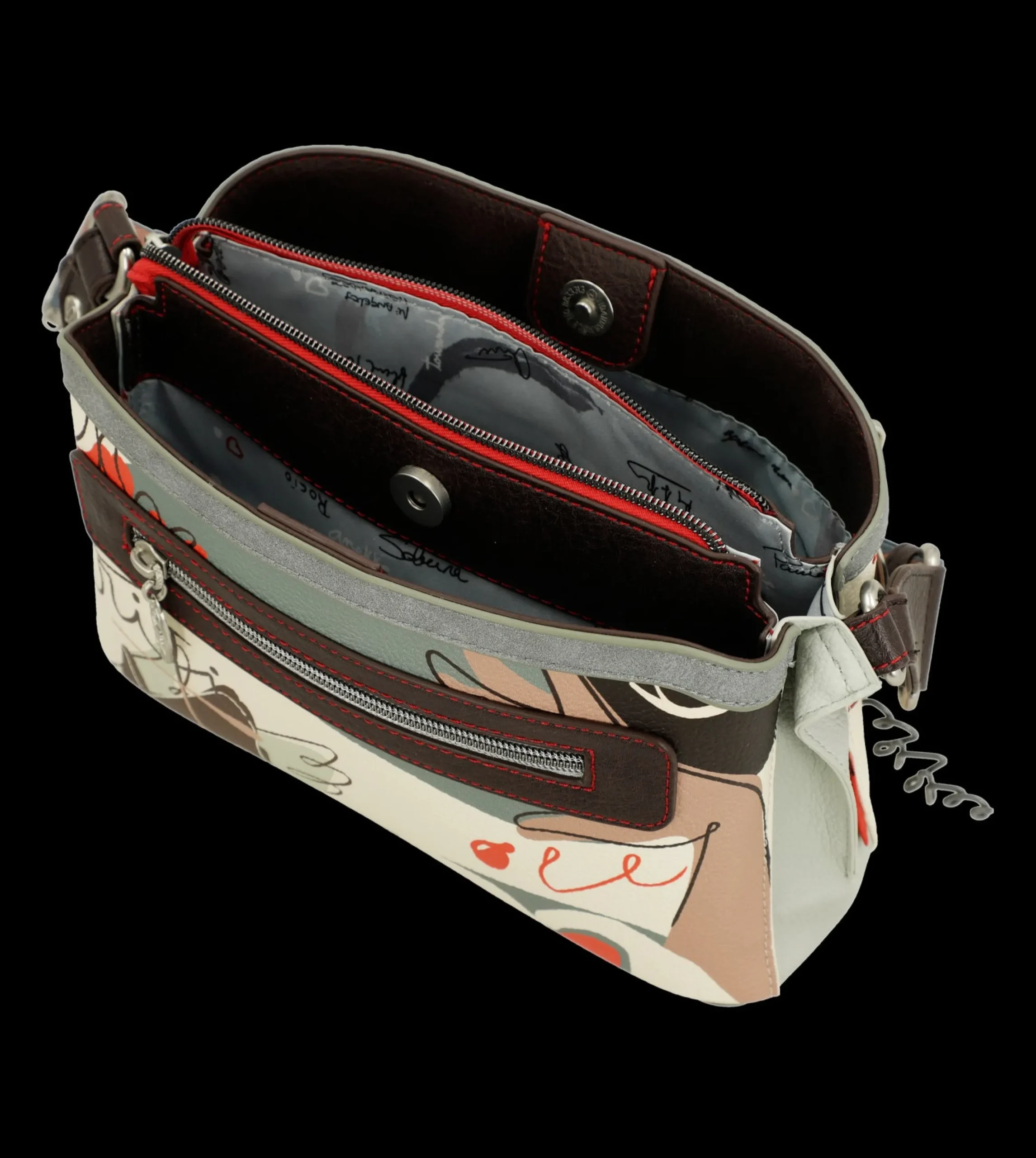 borsa_a_tracolla_anekke_c_2-1.webp Outlet Borsa a tracolla compatta con design artistico Donna Borse A Spalla