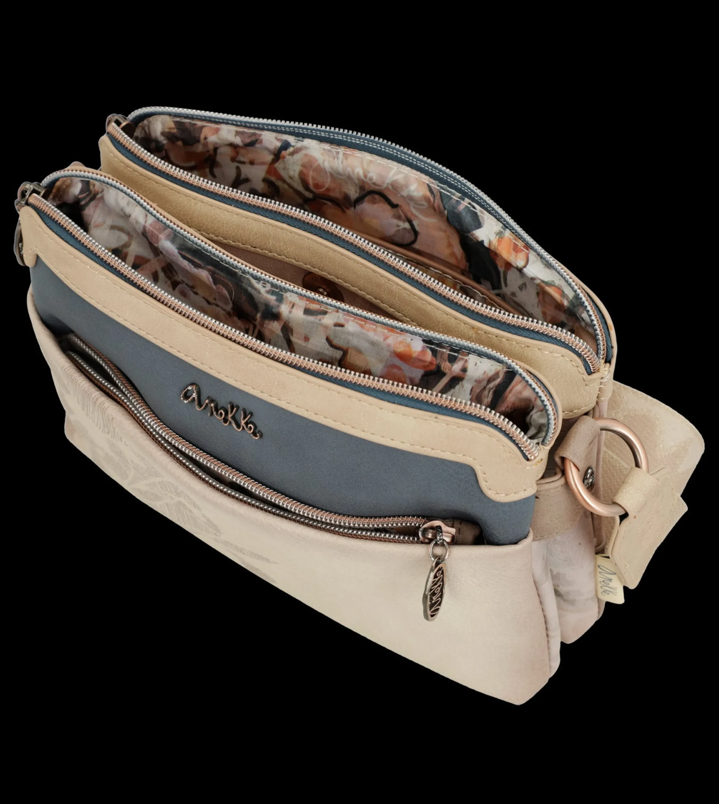 borsa_a_tracolla_anekke_c_2-7.webp Outlet Borsa a tracolla compatta e raffinata con illustrazione esclusiva Donna Borse A Tracolla