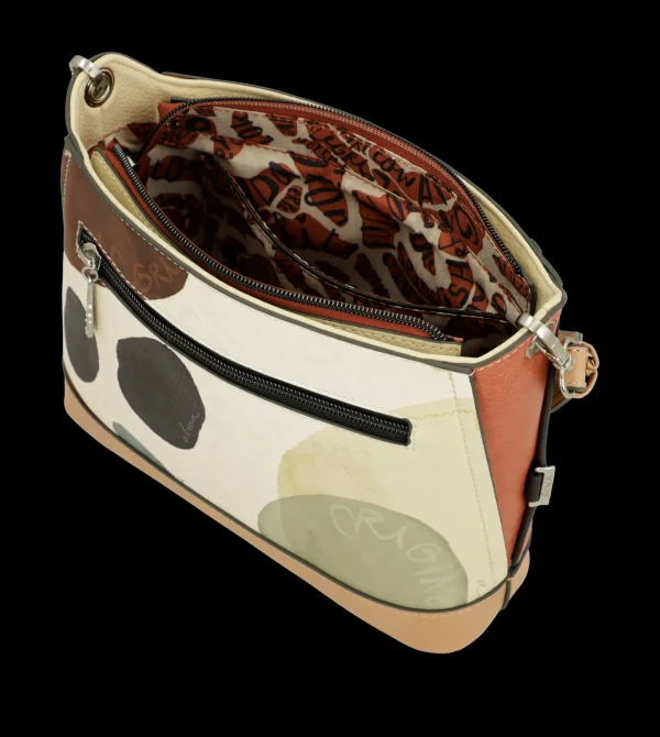 Clearance Borsa a tracolla compatta con stampa artistica e dettagli raffinati Donna Borse A Tracolla