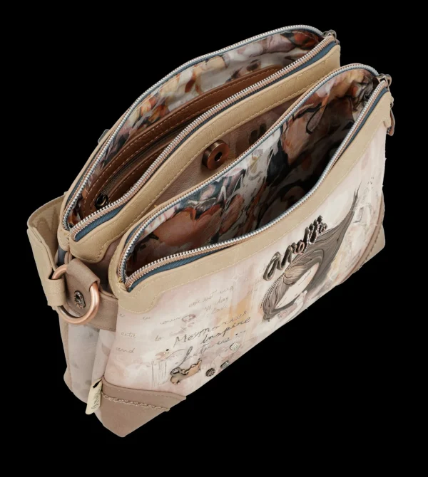 Outlet Borsa a tracolla compatta e raffinata con illustrazione esclusiva Donna Borse A Tracolla