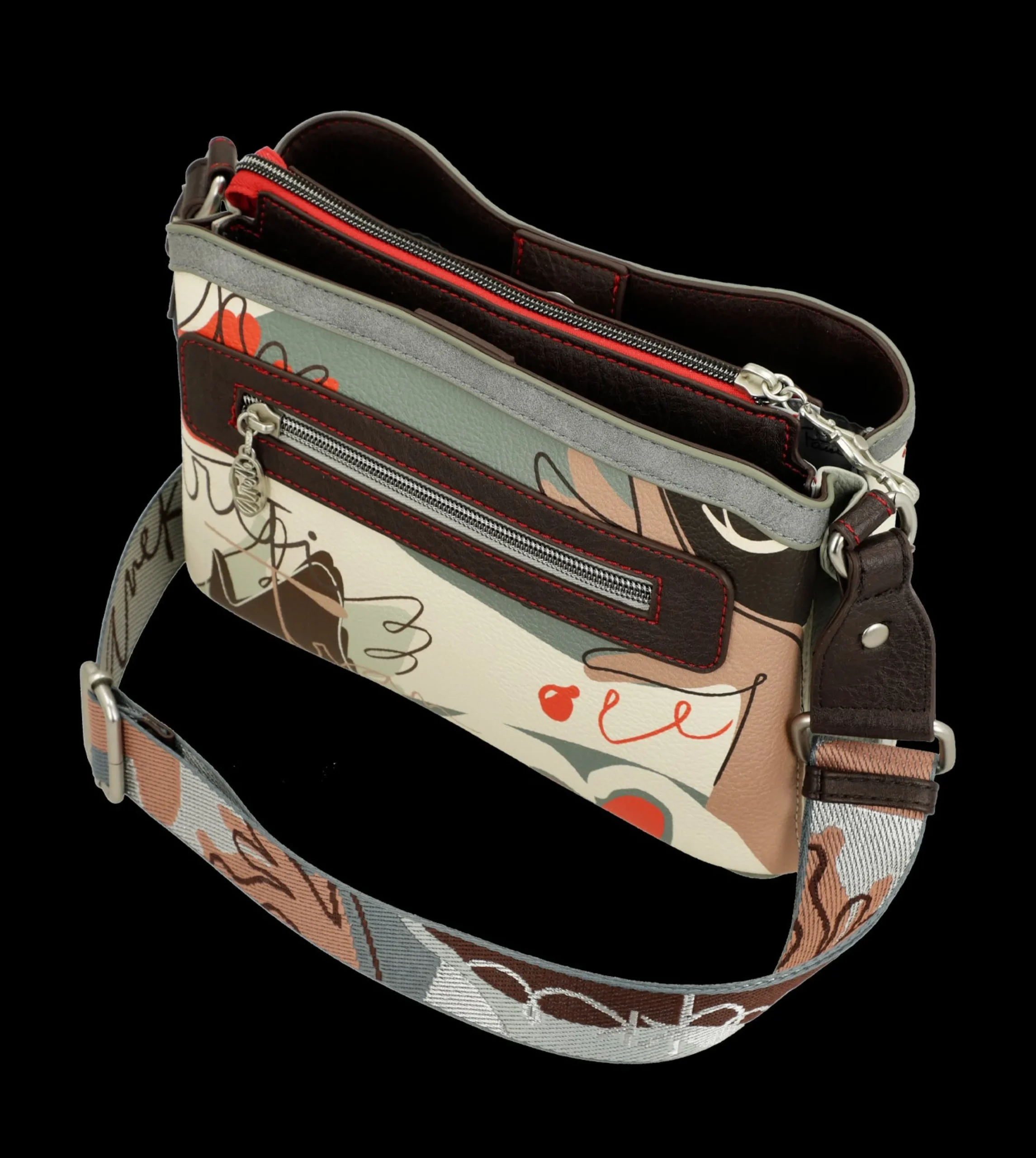 borsa_a_tracolla_anekke_c_4-1.webp Outlet Borsa a tracolla compatta con design artistico Donna Borse A Spalla