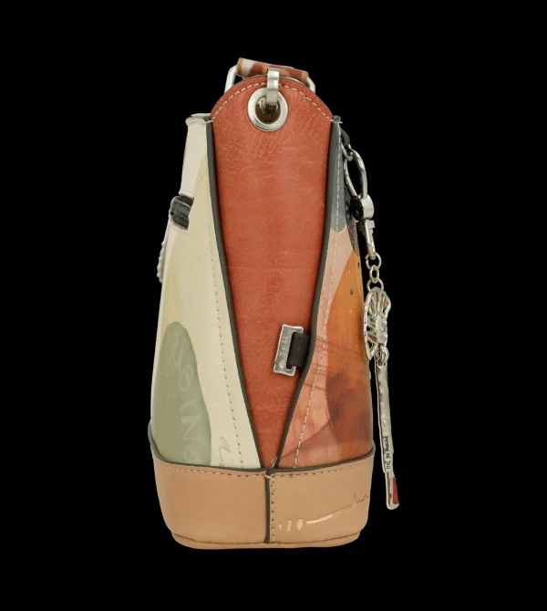 Clearance Borsa a tracolla compatta con stampa artistica e dettagli raffinati Donna Borse A Tracolla