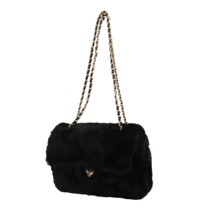 Sale Borsa a tracolla in pelliccia sintetica con catena Mimi Mua Donna Borse A Tracolla