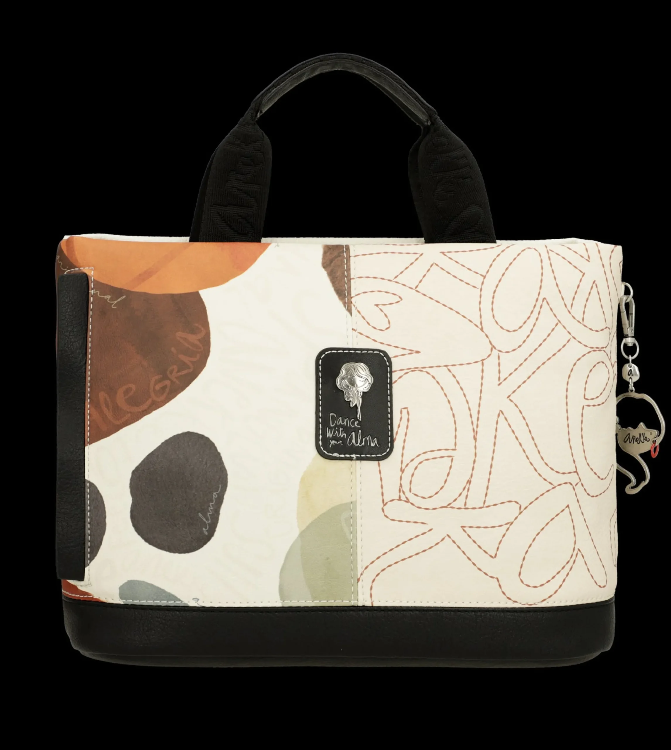 borsa_anekke_a_mano_con_t_7.webp Clearance Borsa a mano con trafori e tracolla regolabile Donna Borse A Mano