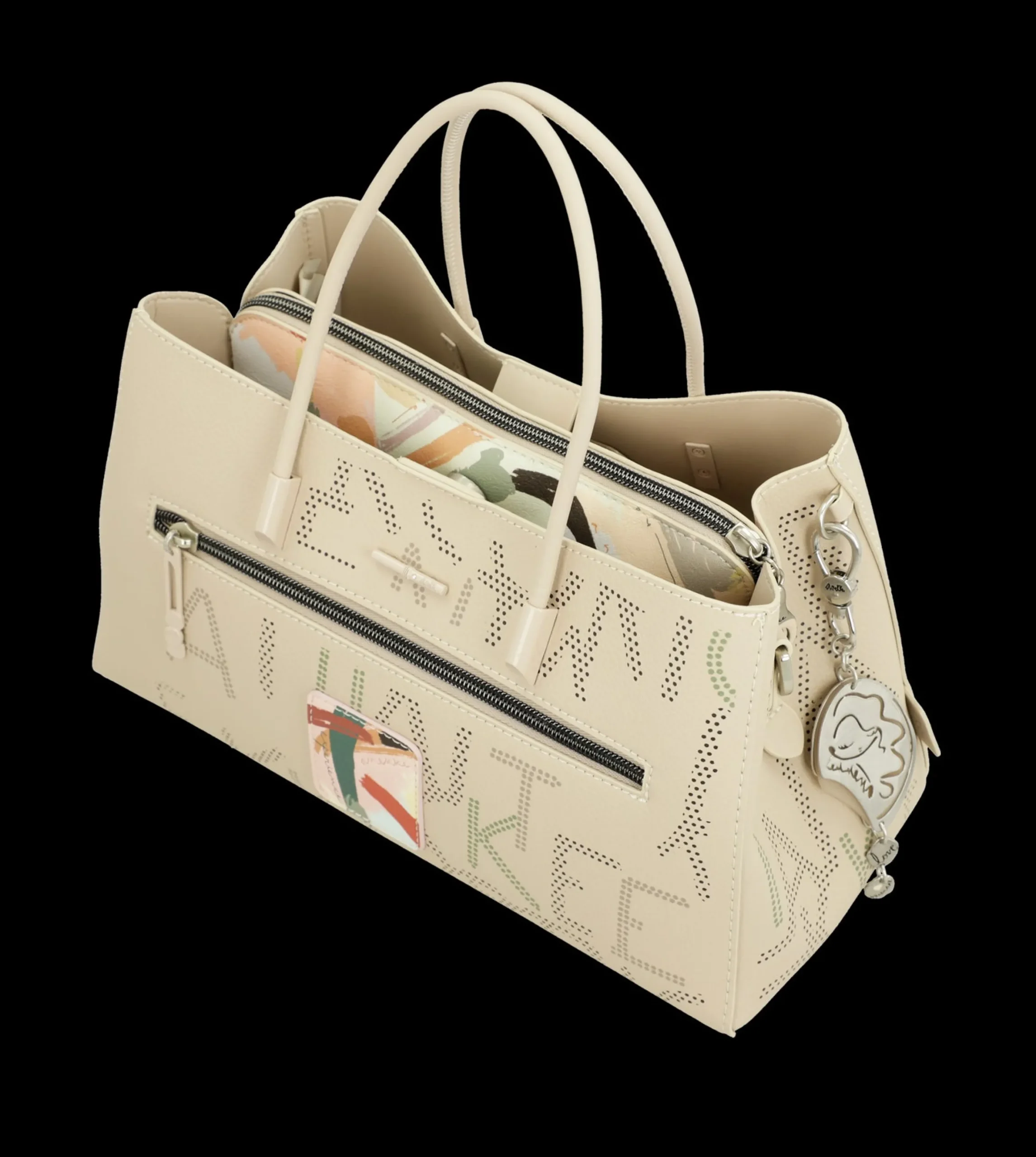 borsa_anekke_con_decorazi_3.webp Discount Borsa con decorazioni traforate e tracolla removibile Donna Borse A Mano