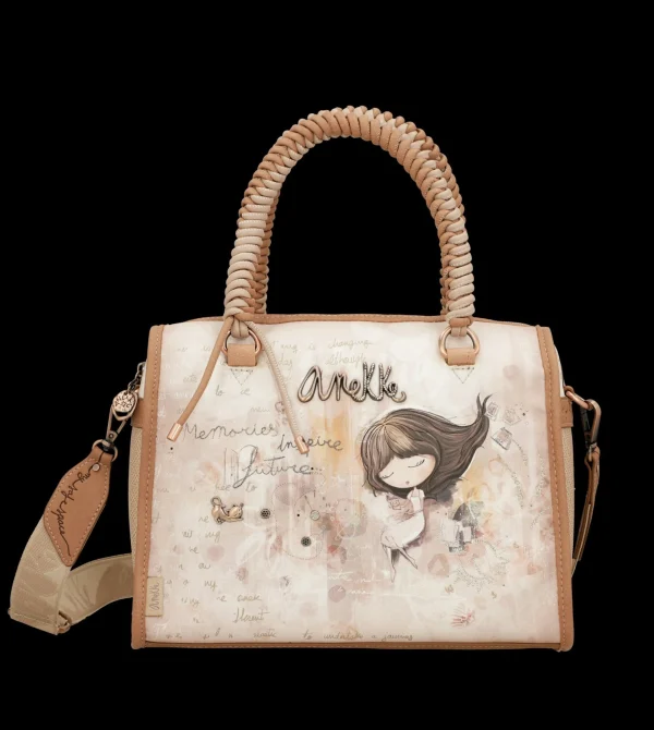 Fashion Borsa con manici intrecciati e design romantico Donna Borse A Mano