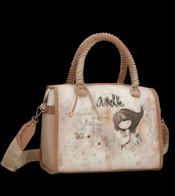 Fashion Borsa con manici intrecciati e design romantico Donna Borse A Mano