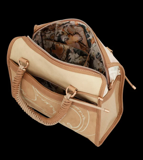 Fashion Borsa con manici intrecciati e design romantico Donna Borse A Mano