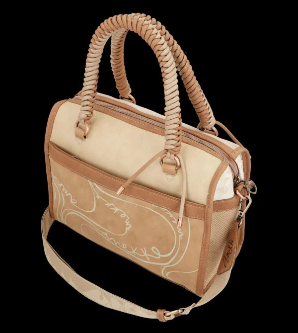 Fashion Borsa con manici intrecciati e design romantico Donna Borse A Mano