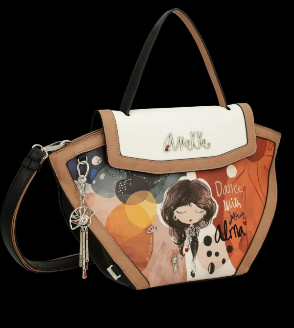 New Borsa con patta e stampa ispirata alla danza Donna Borse Shopping