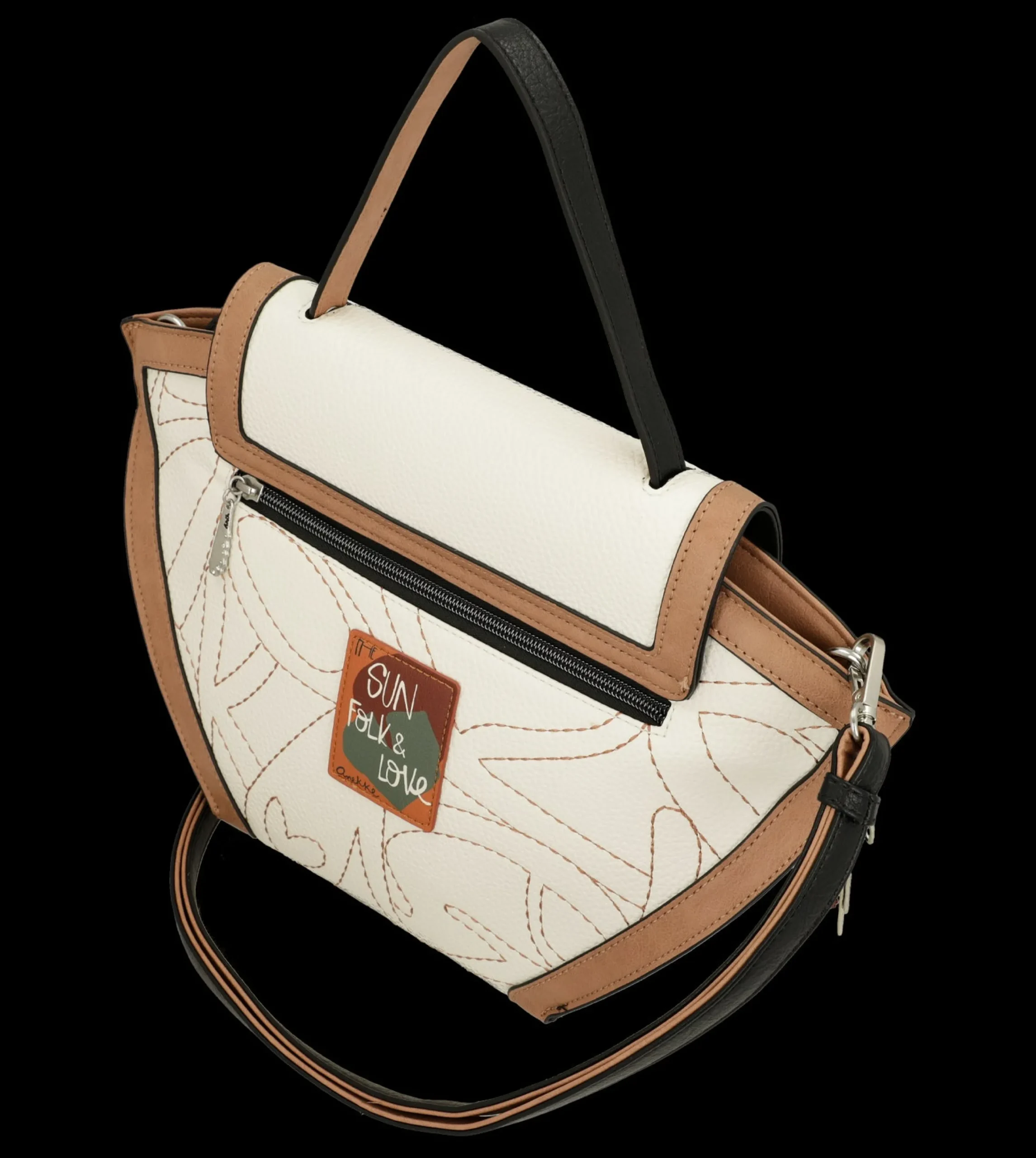 borsa_anekke_con_patta_e__5.webp New Borsa con patta e stampa ispirata alla danza Donna Borse Shopping