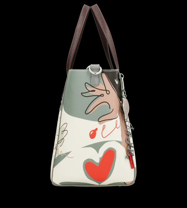Hot Borsa dallo stile artistico con doppio manico Donna Borse Shopping