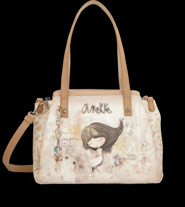 Clearance Borsa elegante e versatile con doppio manico e tracolla Donna Borse A Spalla
