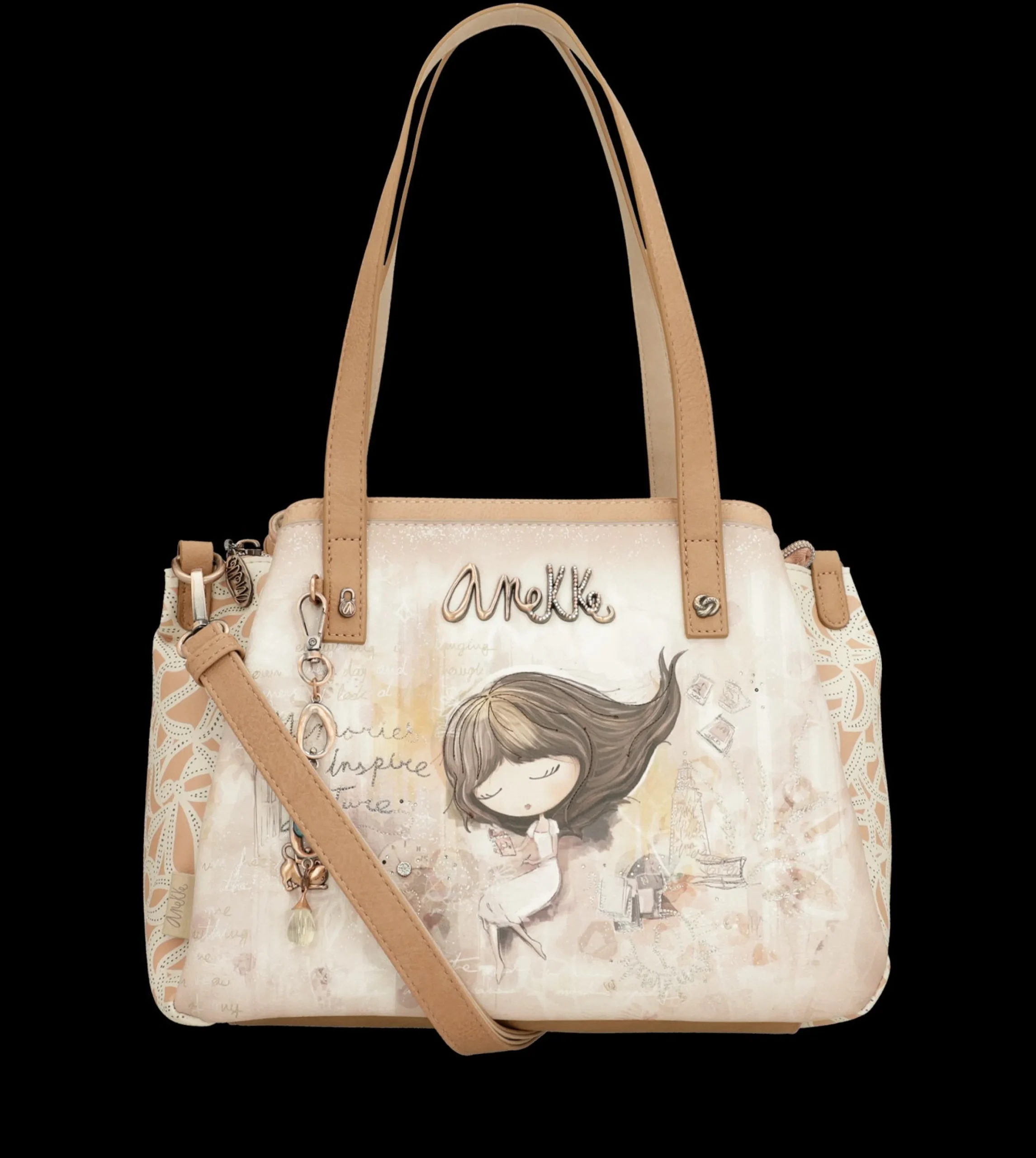 borsa_anekke_elegante_e_v_2.webp Clearance Borsa elegante e versatile con doppio manico e tracolla Donna Borse A Spalla