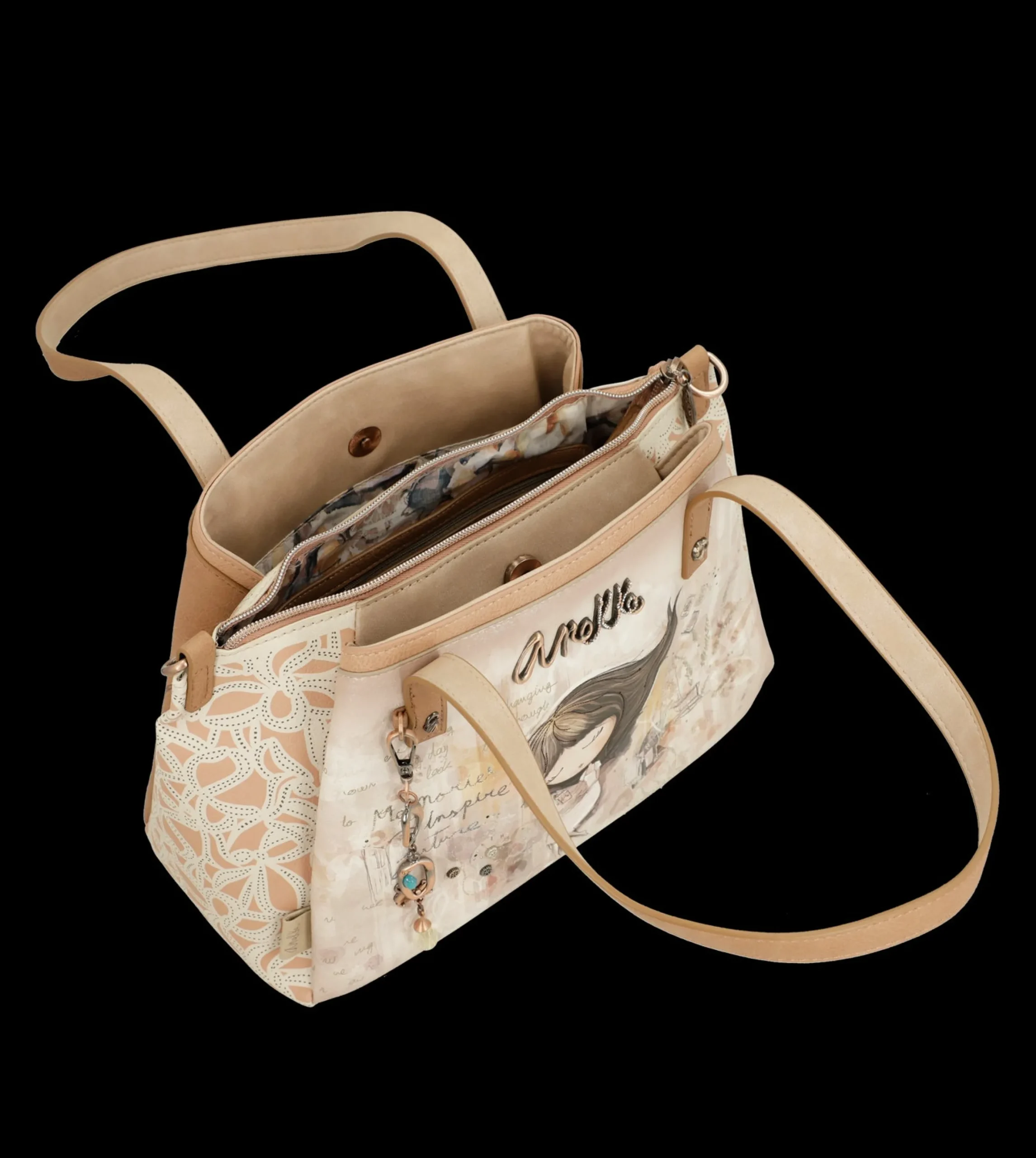 borsa_anekke_elegante_e_v_3.webp Clearance Borsa elegante e versatile con doppio manico e tracolla Donna Borse A Spalla