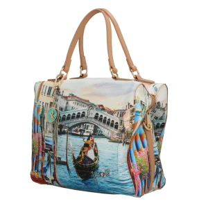 Discount Borsa bauletto YNot con stampa artistica e tracolla regolabile Donna Borse A Mano