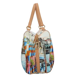 Discount Borsa bauletto YNot con stampa artistica e tracolla regolabile Donna Borse A Mano