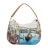 Fashion Borsa hobo YNot con stampa artistica e manico removibile per un look versatile Donna Borse Shopping