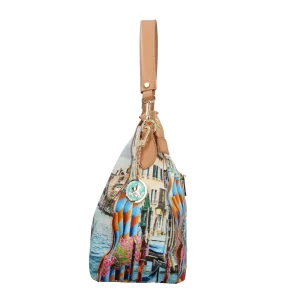 Fashion Borsa hobo YNot con stampa artistica e manico removibile per un look versatile Donna Borse Shopping