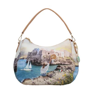 Fashion Borsa hobo YNot con stampa artistica e manico removibile per un look versatile Donna Borse Shopping