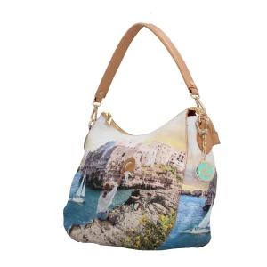 Fashion Borsa hobo YNot con stampa artistica e manico removibile per un look versatile Donna Borse Shopping