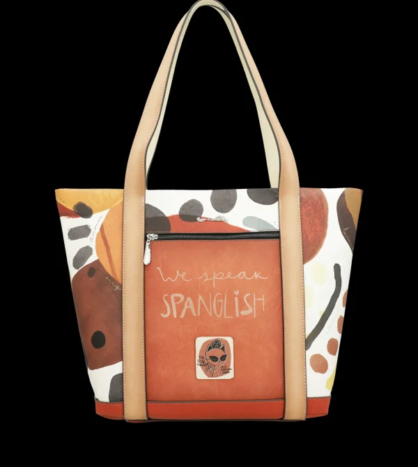 Sale Borsa shopper capiente con doppio manico e tasca frontale Donna Borse Shopping