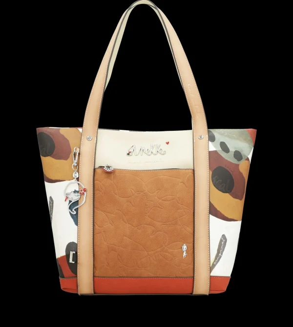 Sale Borsa shopper capiente con doppio manico e tasca frontale Donna Borse Shopping