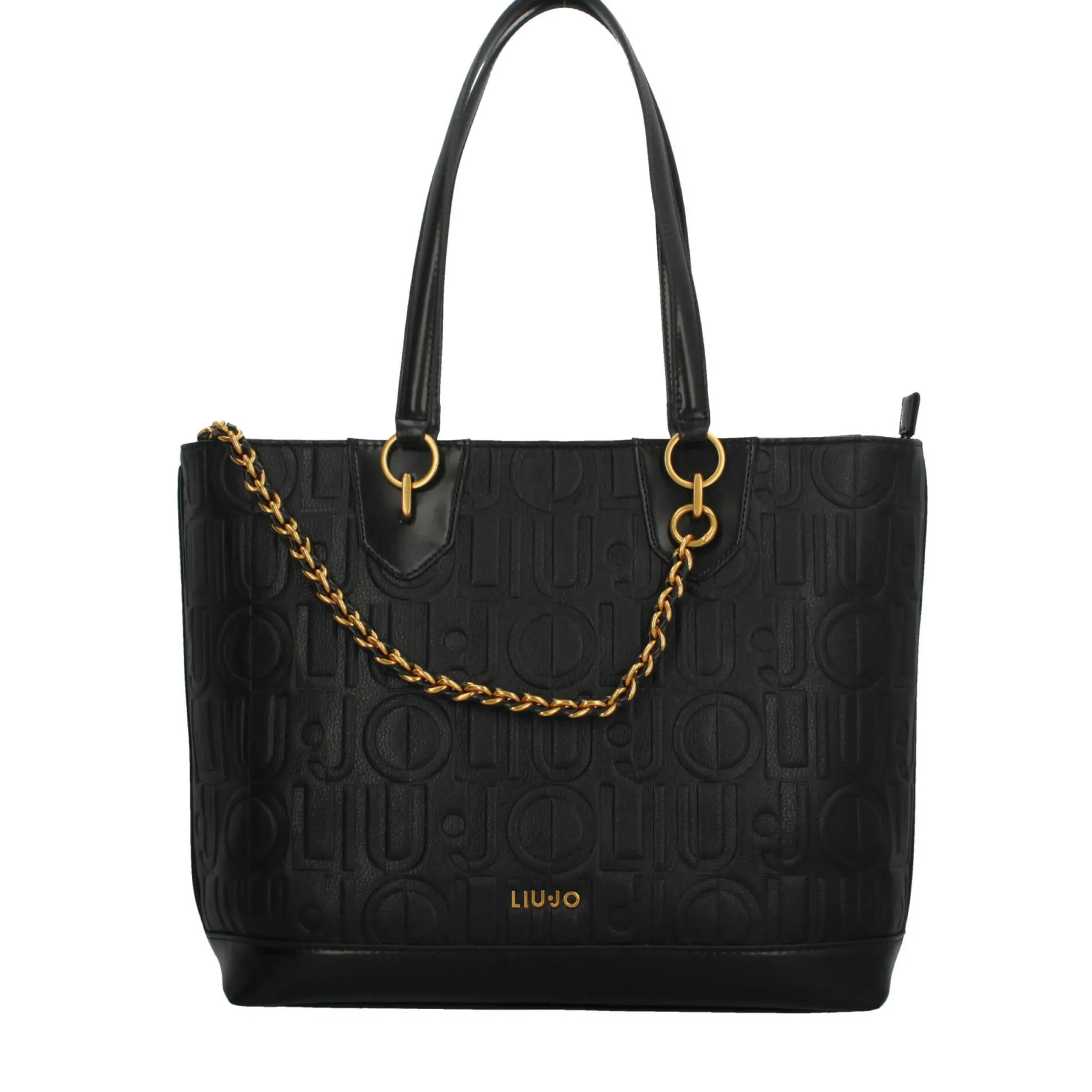 borsa_shopper_donna_liu_j_0-3.webp Hot Borsa Shopper Donna con Logo in Rilievo e Catena Decorativa Donna Borse Shopping