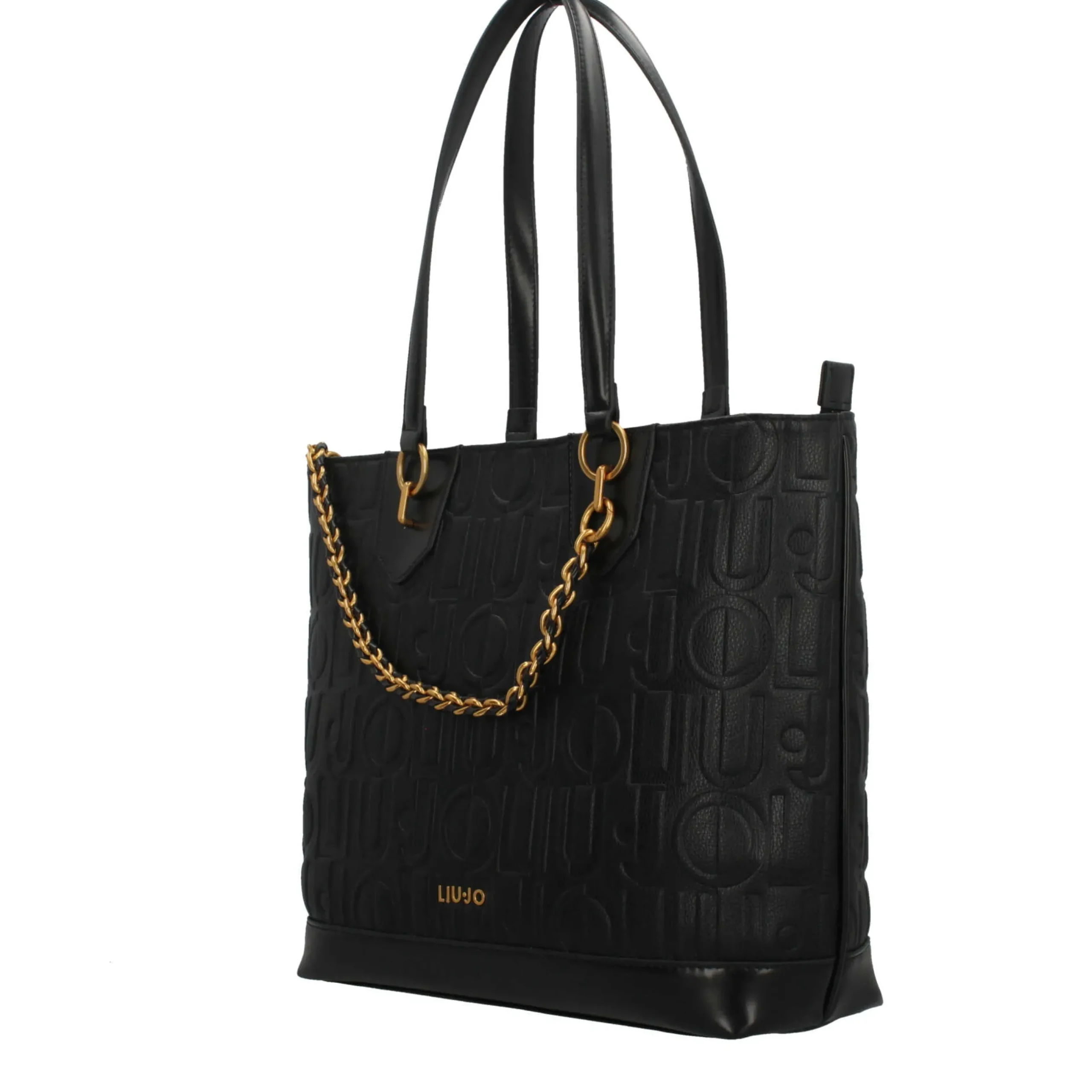 borsa_shopper_donna_liu_j_1-3.webp Hot Borsa Shopper Donna con Logo in Rilievo e Catena Decorativa Donna Borse Shopping
