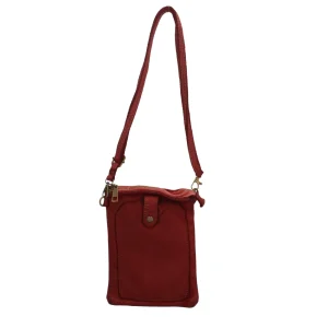 Outlet Borse a tracolla in vera pelle con chiusura con bottoncino Donna Borse A Tracolla