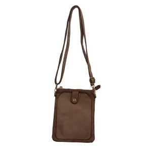 Outlet Borse a tracolla in vera pelle con chiusura con bottoncino Donna Borse A Tracolla